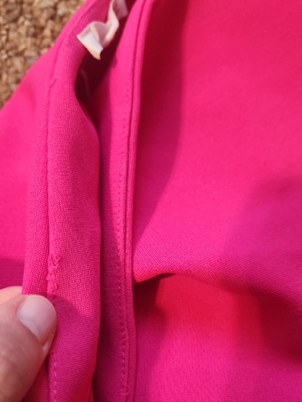 NWT Zara Bright Pink Stretch Bandeau Bodysuit Sculpt Fabric - Picture 8 of 9